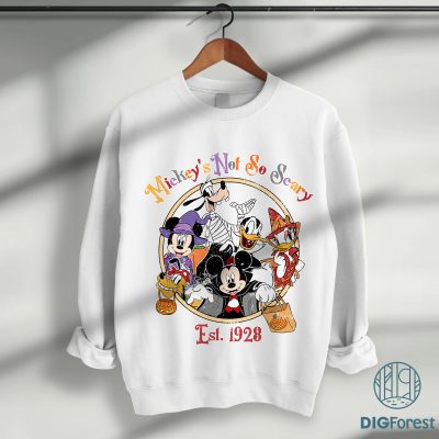 Disney Halloween EST 1928 PNG, Mickey & Friends Halloween, Not-So-Scary Trick or Treat, Matching Party Design