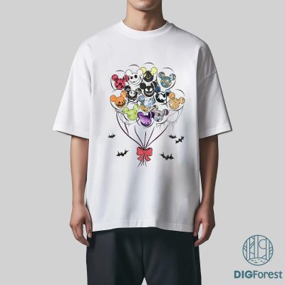 Mickey Balloons Halloween PNG, Mickey Ears PNG, Magic Kingdom Trick or Treat PNG, Horror Halloween Design