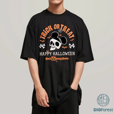 Disney Mickey Skull Halloween PNG, Mickey Skeleton Trick or Treat Clipart, Spooky Disneyland Shirt Design PNG Disney Mickey Skull Halloween PNG, Mickey Skeleton Trick or Treat Clipart, Spooky Disneyland Shirt Design PNG