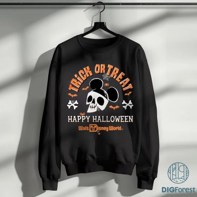 Disney Mickey Skull Halloween PNG, Mickey Skeleton Trick or Treat Clipart, Spooky Disneyland Shirt Design PNG Disney Mickey Skull Halloween PNG, Mickey Skeleton Trick or Treat Clipart, Spooky Disneyland Shirt Design PNG