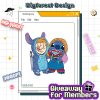Chucky and Stitch PNG – Child’s Play Horror Crossover, Halloween Shirt Design, Killer Characters PNG, Spooky Movie Clipart
