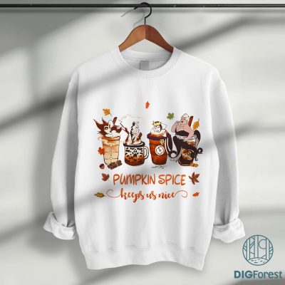 Disney Halloween Villains Coffee PNG – Villains Latte, Pumpkin Spice Fall PNG, Evil Queen Coffee