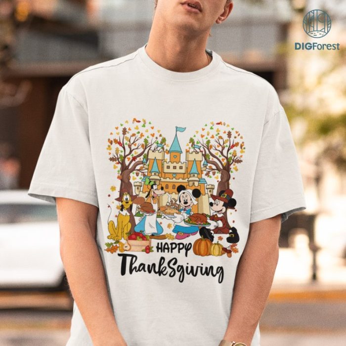 Disney Mickey Happy Thanksgiving Png, Disneyland Thanksgiving Shirt, Mickey And Friends Thanksgiving Shirt Disney Fall Vibes Shirt 1