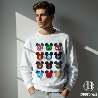 Avengers Superhero Pumpkin Halloween PNG – Mickey Avengers Halloween Clipart, WDW Trip Shirt Design, Spooky Season PNG