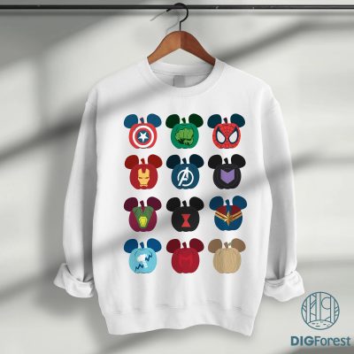 Avengers Superhero Pumpkin Halloween PNG – Mickey Avengers Halloween Clipart, WDW Trip Shirt Design, Spooky Season PNG