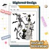 Skeletons Black Cat Halloween PNG – Dancing Skeletons, Rest In Pieces, Silly Symphony Halloween PNG Download
