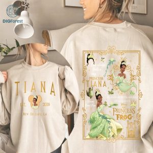 DisneyTiana Princess Shirt | Princess Outfit | Tiana Princess Png | Princess Tiana Shirt For Women | Princess Tiana Birthday Family Shirt | Princess And The Frog Shirt