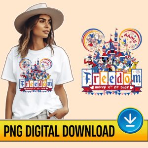 4th Of July Disney Mickey & Friends Instant Download, American Freedom, Fourth Of July SVG File, Independence Day PNG File, American Patriotic