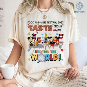 Disney Epcot Food And Wine Festival 2023 Shirt, Mickey Snacks And Drinks Shirt, Epcot Around The World, Mickey Snacks And Drinks Png, Epcot World Showcase, Instant Digital Download, Epcot Food And Wine Festival 2023 Png,