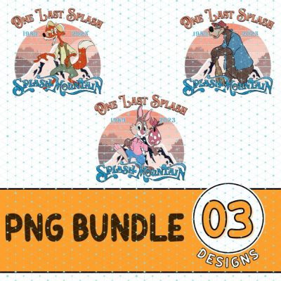 Disney Splash Mountain Png Bundle | Splash Mountain One Last Splash Png | Disneyland Shirt | Brer Rabbit | Brer Bear | Brer Fox Digital Download