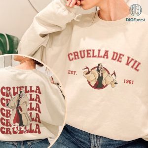 Disney 101 Dalmatians Cruella Shirt, 101 Dalmatians Cruella Png, Cruella De Vil Shirt, Cruella Villain Sublimation Design, Chillin Like A Villain, Disneyland, Digital Download