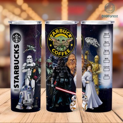 Coffee 20 oz Skinny Tumbler Sublimation Design | The Mandalorian Straight & Tapered Tumbler Wrap | Instant Digital Download
