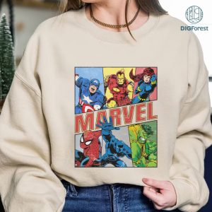 Avengers Team Shirt | Avengers Team Png | Avengers T-Shirt | Spider-Man Shirt | Captain America Shirt | Iron Man | Superhero Shirt | Superhero Birthday Shirt