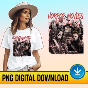 Horror Movies Halloween PNG | Halloween Movie Digital Download | Michael Myers Halloween Shirt | Scream Jason Voorhees | Sublimation Designs