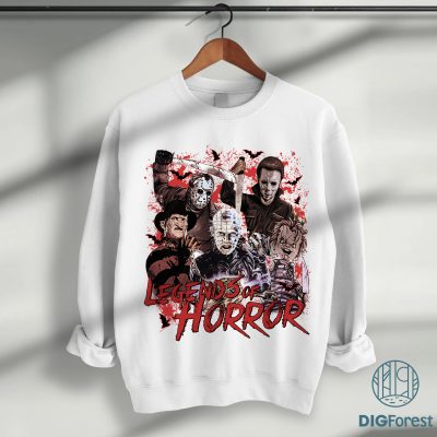Horror Movies Character PNG, Michael Myers Scream Jason PNG, Halloween Shirt Sublimation Design