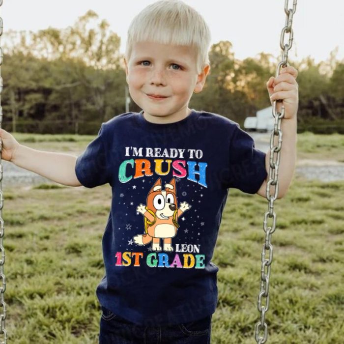 Bluey Back To School Shirt, Bluey Back To School Png, Bluey First Day Of School Png, Bluey School Grade Png, Blue Dog School Png, Bluey And Bingo School