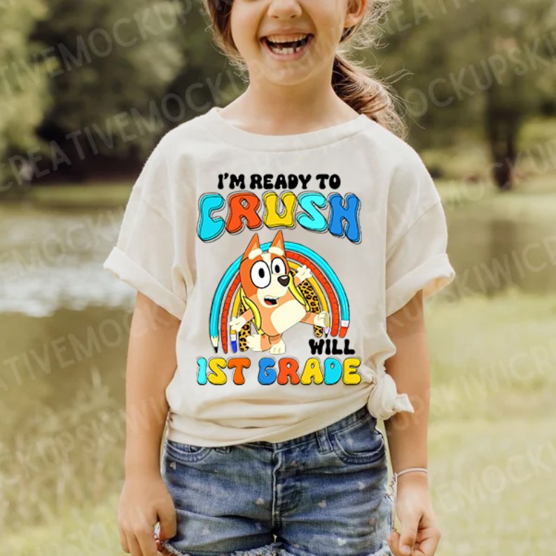 First Day Of School Png | First Day Of School Shirt | Bluey And Bingo School | Kindergarten Png | Bluey Digital Download | Bluey Family File Print | Back To School