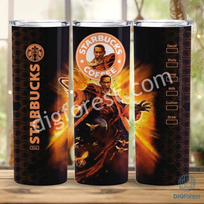 Candyman Coffee 20 oz Skinny Tumbler Sublimation Design | Horror Halloween Straight & Tapered Tumbler Wrap | Instant Digital Download