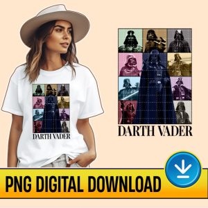 Darth Vader PNG, Star Wars Sublimation Designs, Lord Vader T-Shirt, Darth Vader Portrait, Birthday Gifts for Her