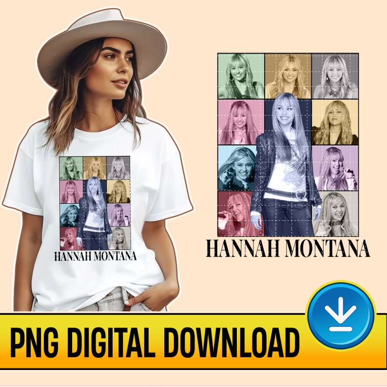 Hannah Montana PNG, Hannah Montana Sublimation Designs, Movie Character Shirt, Birthday Gifts for Her, 90s Movie Shirt