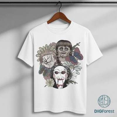 Halloween Floral Horror PNG – Horror Movie Florals PNG, Horror Characters PNG, Digital Download PNG, Sublimation Transfer PNG Halloween Floral Horror PNG – Horror Movie Florals PNG, Horror Characters PNG, Digital Download PNG, Sublimation Transfer PNG