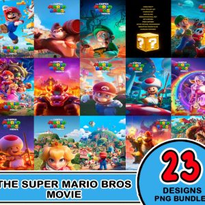 Mario Bros Movie Digital Print Art Poster For Room Wall Decor | Super Mario Film Poster Design Print | The Super Mario Bros Movie Poster PNG