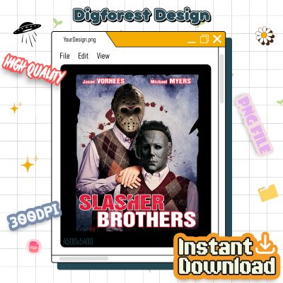 Michael Myers & Jason Slasher Brothers PNG – Horror Killer Halloween, Friday the 13th, Horror Movie Character PNG
