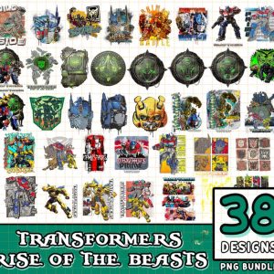 Transformers Rise of the Beasts 38 Design Bundle Png | Transformers Movie Png | Optimus Prime Bumblebee Png | Autobots Png Digital Download