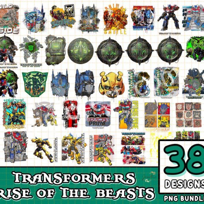 Transformers Rise of the Beasts 38 Design Bundle Png | Transformers Movie Png | Optimus Prime Bumblebee Png | Autobots Png Digital Download