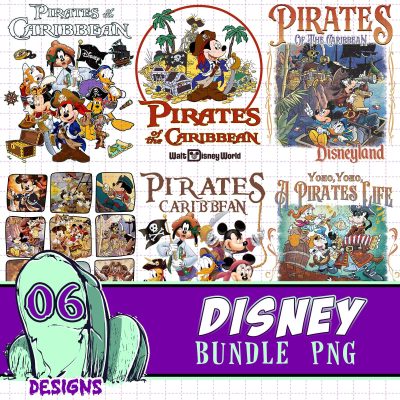 Disney Mickey Pirates 6 Design Bundle PNG – Mickey And Friends, Magic Kingdom, Animal Kingdom, Epcot Digital Download