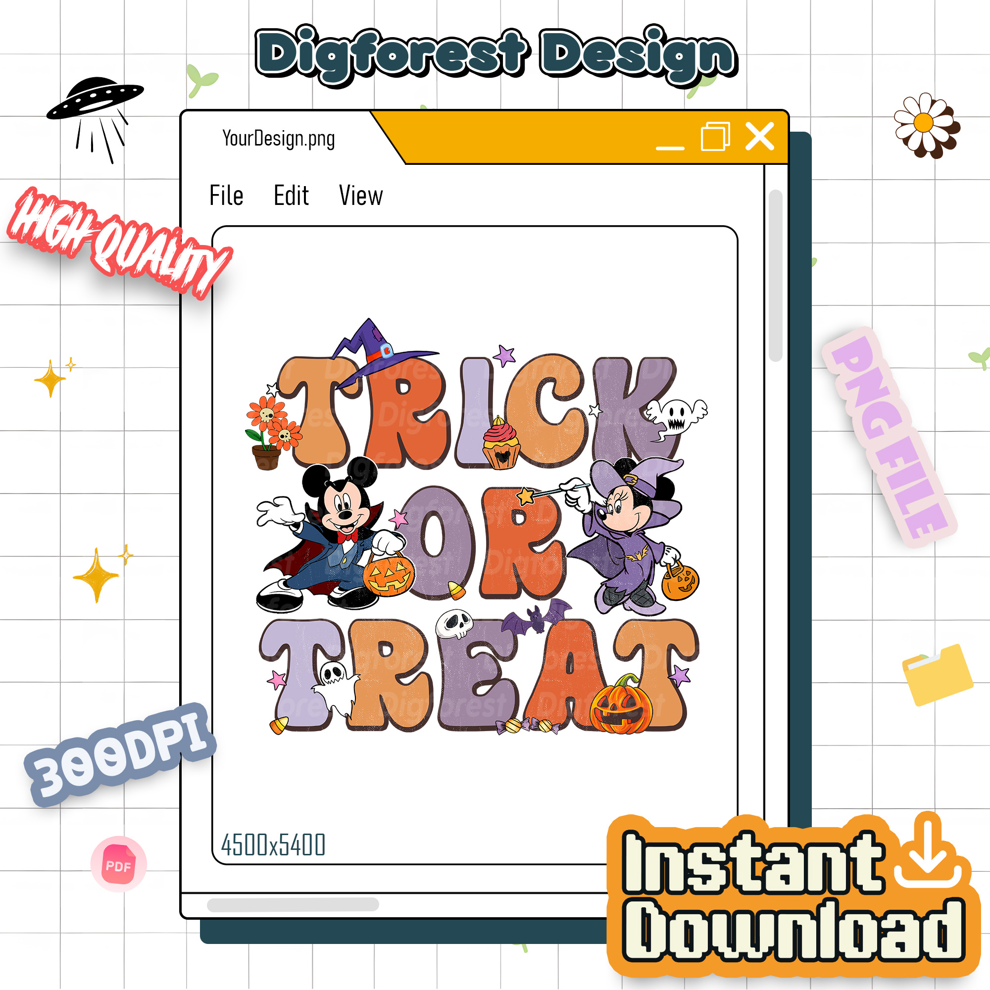 Vintage Disney Halloween PNG, Mickey Trick or Treat PNG, Spooky Boo Halloween Design Vintage Disney Halloween PNG, Mickey Trick or Treat PNG, Spooky Boo Halloween Design