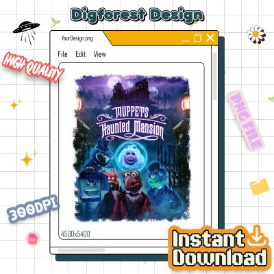 The Muppets Haunted Mansion PNG, Dr. Teeth & Electric Mayhem Sublimation, Muppets Show Halloween Design