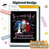 Tim Burton Girl PNG – In a World Full of Princesses, Corpse Bride, Sally, Gothic Halloween Shirt Design