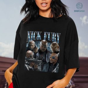 Nick Fury Vintage Graphic Shirt, Nick Fury Vintage Graphic PNG File, Secret Invasion Homage TV Shirt, Nick Fury Bootleg Rap Shirt, Sublimation Designs, Instant Download