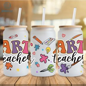 Art Teacher Gift, 16oz Glass Can Wrap for Art Teacher, Libbey Glass Can Wrap, Artist Shirt, Art Lover, It's A Good Day To Make Some Art