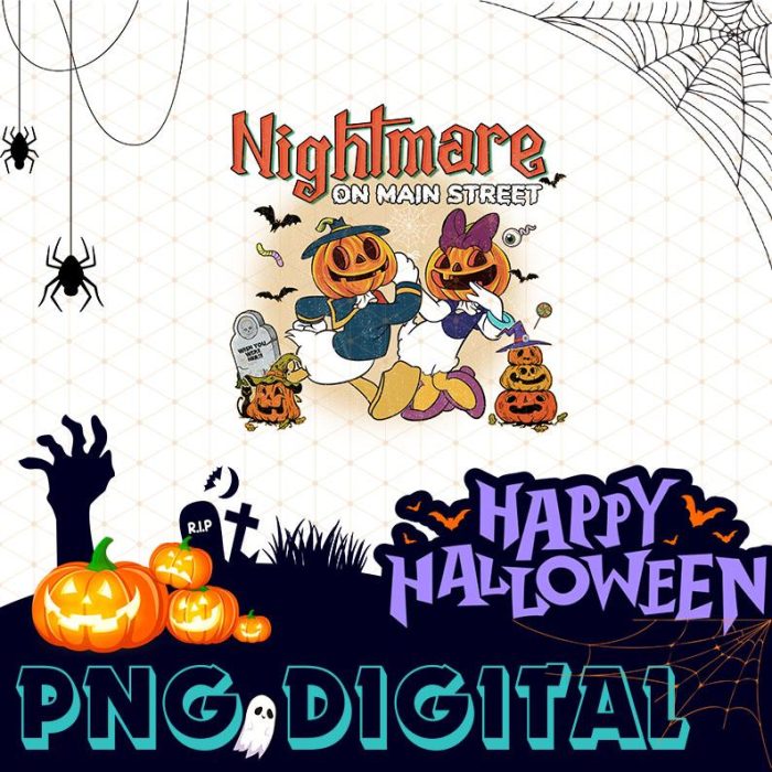 Disney Spooky Vibes Png | Donald Nightmare On Main Street Png | Trick Or Treat Png | Fall Png | Halloween Party Png | Halloween Masquerade |Boo Png