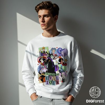 Disney Villains Eras Tour PNG, Evil Tour Digital Design, Villains Princess Midnights Style