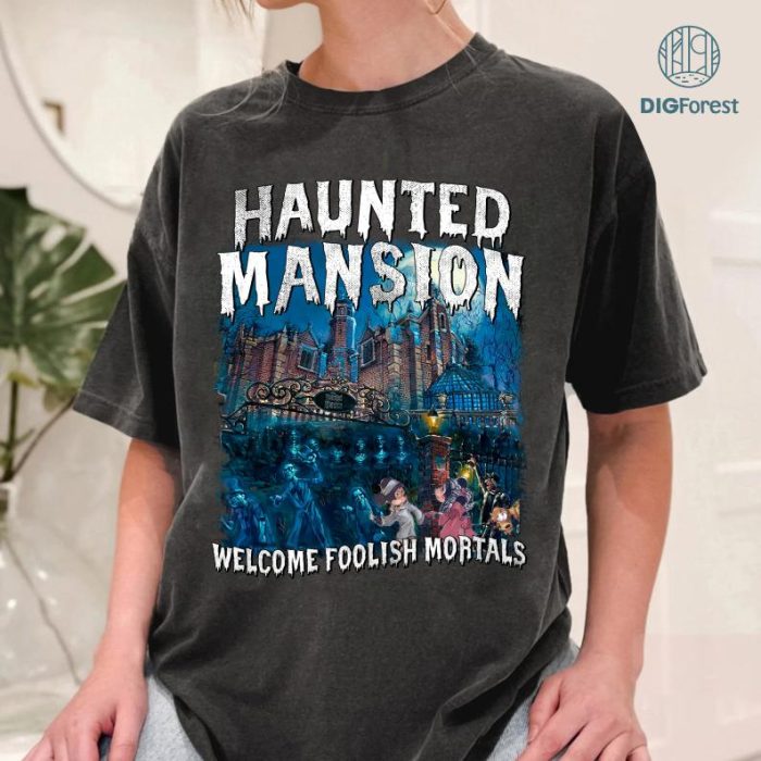 Disney Haunted Mansion PNG File, Mickey Haunted Mansion Comfort Color Shirt, Disneyland Halloween Png, Stretching Room Shirt, Disneyland Trip Tee