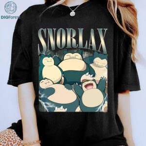 Snolax Vintage Graphic Shirt, Snolax Vintage Graphic PNG File, Pocket Monster Homage TV Shirt, Snolax Bootleg Rap Shirt, Sublimation Designs, Instant Download