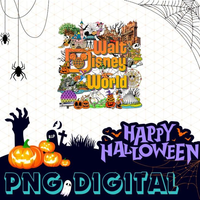 Disney Walt Disneyworld Halloween Png, Disneyland Halloween Vintage Png, Disneyland Castle Png, Epcot, Animal Kingdom, Hollywood Studios Png