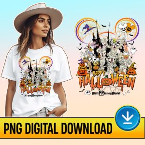 Disney Mickey And Friends Happy Halloween PNG File, Mickey Skeleton Halloween Shirt, Spooky Season Halloween PNG, Mickey Not So Scary, Sublimation Design