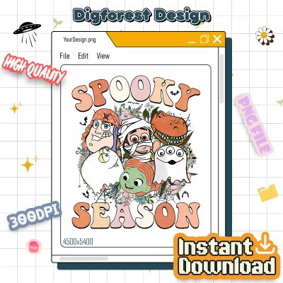 Disney Spooky Toy Story Halloween PNG – Trick or Treat, Spooky Season Shirt Design, Toy Story Sublimation PNG