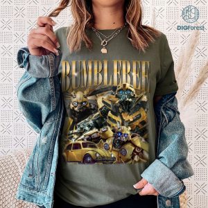 Homage Bumblebee Transformers Rise of The Beasts Tee | Bumblebee Transformers Png | Bumblebee Tee | Bumblebee Autobot Shirt | Transformer Shirt | Trans4Mer Shirt
