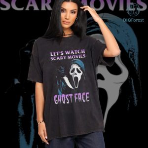 Retro Horror Movie Shirt | Spooky Season PNG | Retro Horror Movie PNG| Let's Watch Scary Movie PNG | Halloween Scary Movies | Horror Ghostface | Instant Download
