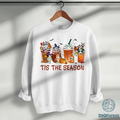 Bluey Halloween PNG – Tis the Season, Coffee & Family Design, Fall Autumn Sublimation, Happy Heelerween PNG Bluey Halloween PNG – Tis the Season, Coffee & Family Design, Fall Autumn Sublimation, Happy Heelerween PNG