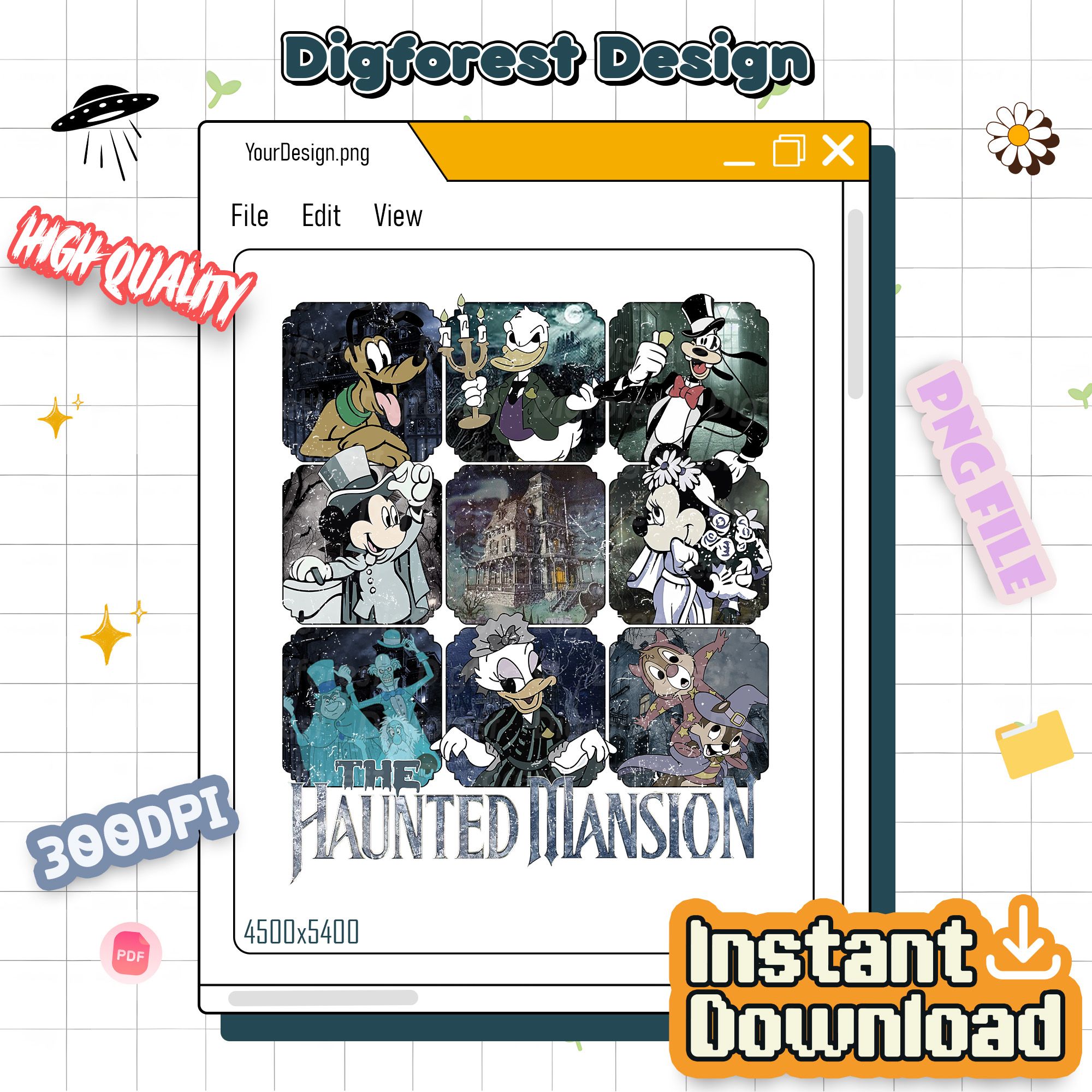 The Haunted Mansion PNG, Mickey Haunted Mansion Print, Not-So-Scary Halloween, Tower of Terror Design The Haunted Mansion PNG, Mickey Haunted Mansion Print, Not-So-Scary Halloween, Tower of Terror Design