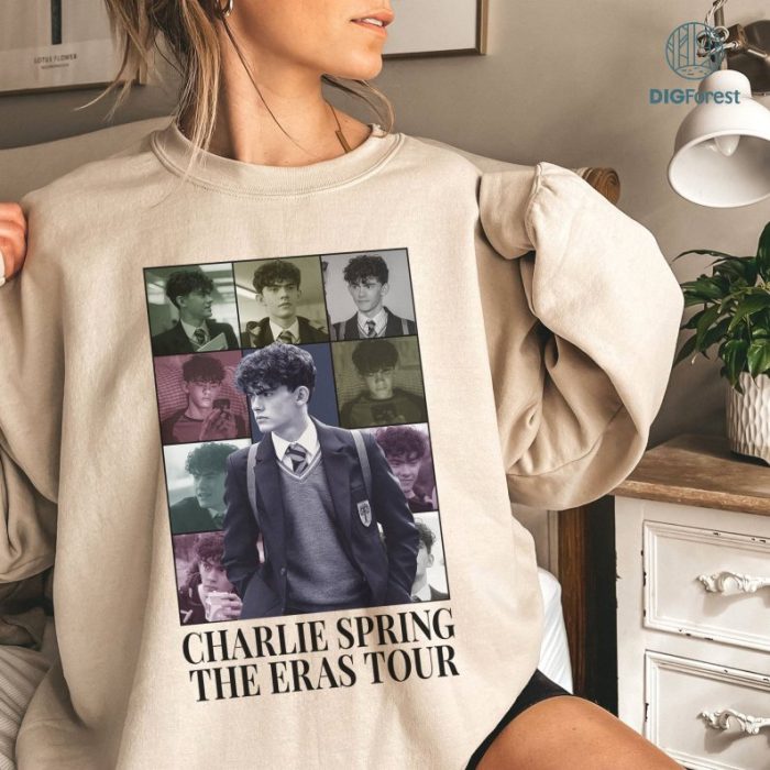 Charlie Spring Heartstopper Vintage Graphic Shirt, Charlie Spring Heartstopper Vintage Graphic PNG File, Heartstopper Homage TV Shirt, Charlie Spring Bootleg Rap Shirt, Graphic Tees For Women