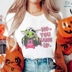 Halloween Shirt | Horror Baby Yoda Shirt | No You Hang Up Tee | Scary Movie Shirt | Horror Characters shirt |Funny Halloween Sweatshirt