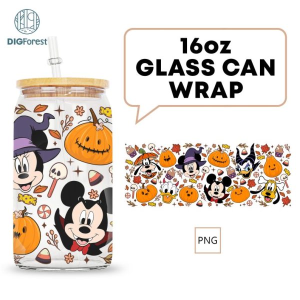 Halloween Libbey Png, Disney Mickey and Friends Halloween Design | Mickeys Not So Scary PNG | Halloween Sublimation Designs | Halloween Masquerade