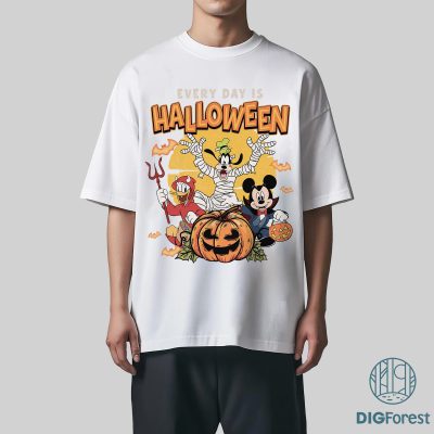 Disney Mickey & Friends Everyday is Halloween PNG – Retro Mickey, Pumpkin Spice, Spooky Season, Trick or Treat PNG